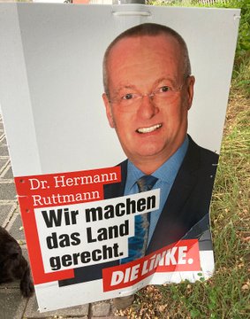 wahlplakat, linke, herrmann ruttmann