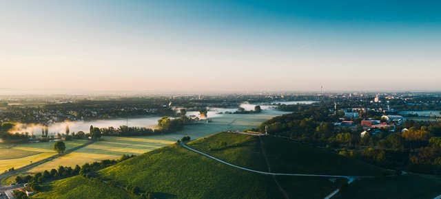 luftaufnahme solarberg in fürth 
