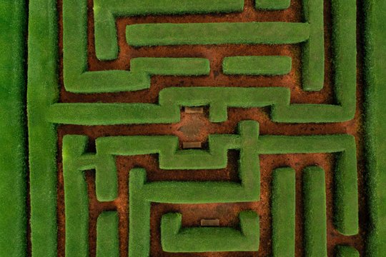labyrinth aus vogelperspektive