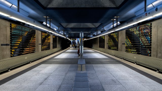 leere ubahnstation in fürth