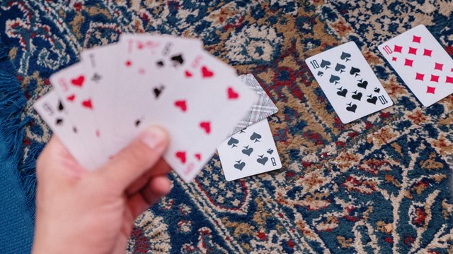 Kartenspiel, offene Karten