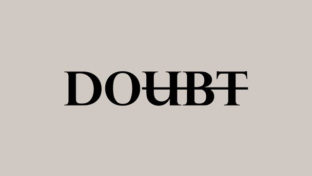 doubt, ubt sind durchgestrichen