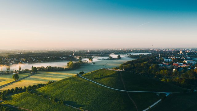 luftaufnahme solarberg in fürth 